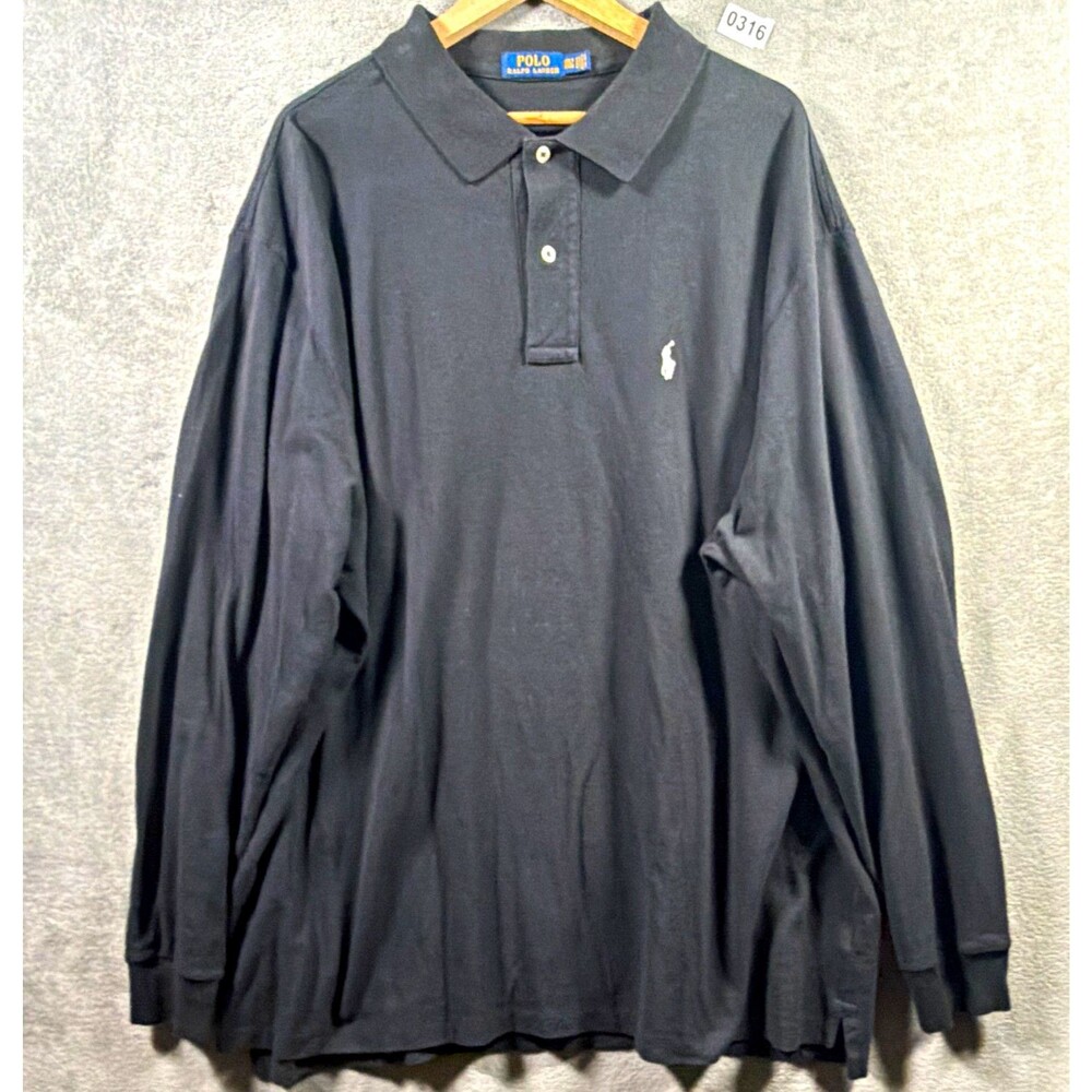 Polo Ralph Lauren Polo Men's 3XLT Big & Tall Black Long Sleeve Pony Logo
